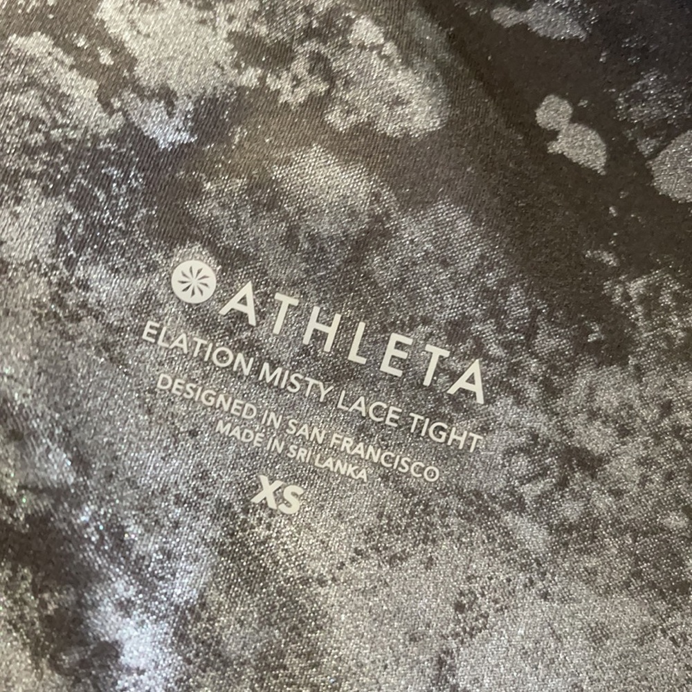 Athleta High Rise Elation Misty Lace Tight Small - Picture 6 of 6